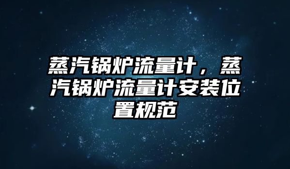 蒸汽鍋爐流量計(jì)，蒸汽鍋爐流量計(jì)安裝位置規(guī)范