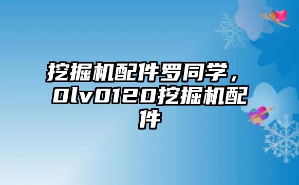 挖掘機(jī)配件羅同學(xué)，ⅴ0lv0120挖掘機(jī)配件