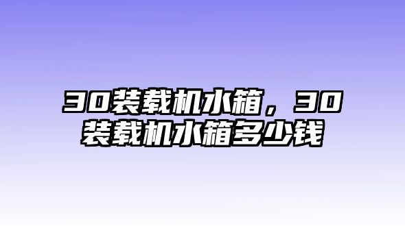 30裝載機(jī)水箱，30裝載機(jī)水箱多少錢