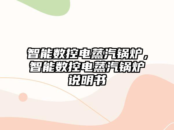 智能數(shù)控電蒸汽鍋爐，智能數(shù)控電蒸汽鍋爐說明書