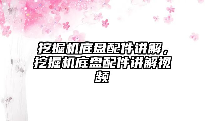 挖掘機底盤配件講解，挖掘機底盤配件講解視頻