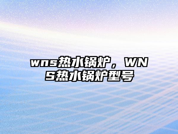 wns熱水鍋爐，WNS熱水鍋爐型號(hào)