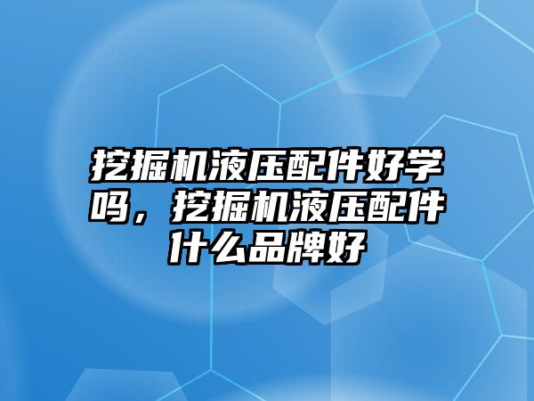 挖掘機液壓配件好學嗎，挖掘機液壓配件什么品牌好