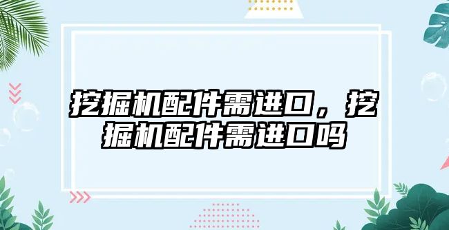 挖掘機配件需進口，挖掘機配件需進口嗎