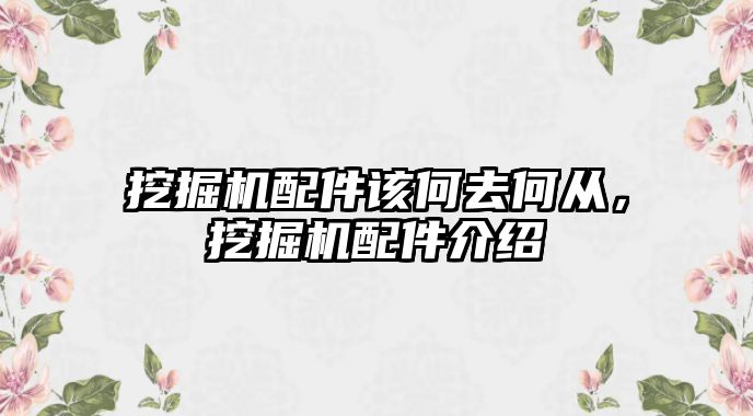 挖掘機(jī)配件該何去何從，挖掘機(jī)配件介紹