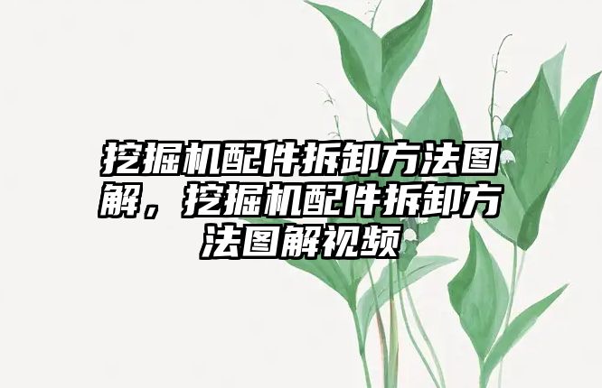 挖掘機配件拆卸方法圖解，挖掘機配件拆卸方法圖解視頻