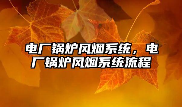 電廠(chǎng)鍋爐風(fēng)煙系統(tǒng)，電廠(chǎng)鍋爐風(fēng)煙系統(tǒng)流程