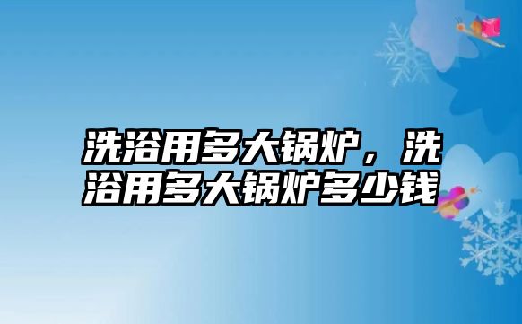 洗浴用多大鍋爐，洗浴用多大鍋爐多少錢