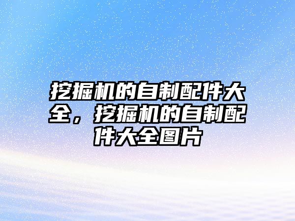 挖掘機的自制配件大全，挖掘機的自制配件大全圖片