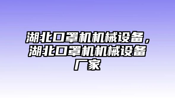 湖北口罩機機械設備，湖北口罩機機械設備廠家