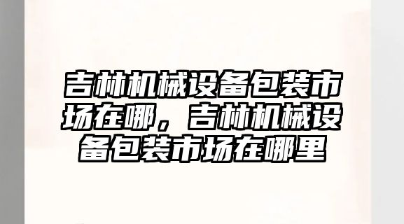 吉林機械設(shè)備包裝市場在哪，吉林機械設(shè)備包裝市場在哪里