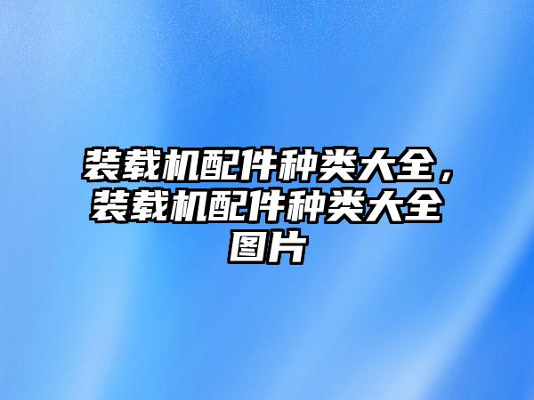 裝載機配件種類大全，裝載機配件種類大全圖片