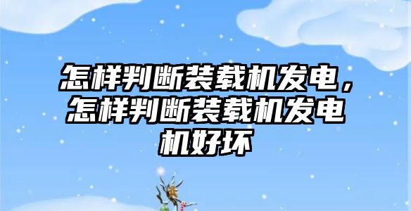 怎樣判斷裝載機發(fā)電，怎樣判斷裝載機發(fā)電機好壞