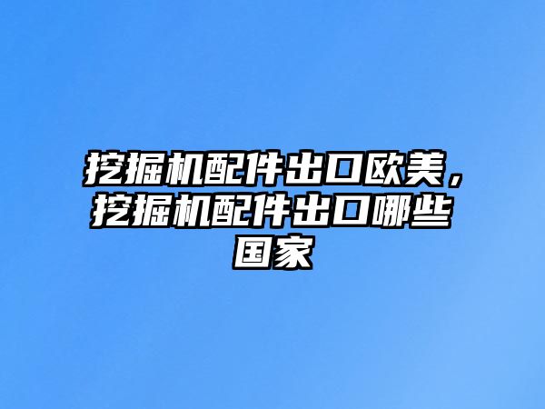 挖掘機配件出口歐美，挖掘機配件出口哪些國家