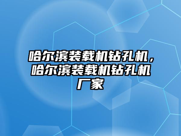 哈爾濱裝載機鉆孔機，哈爾濱裝載機鉆孔機廠家