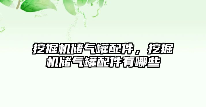 挖掘機儲氣罐配件，挖掘機儲氣罐配件有哪些