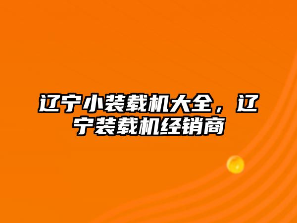 遼寧小裝載機(jī)大全，遼寧裝載機(jī)經(jīng)銷商