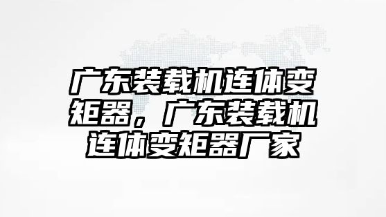 廣東裝載機連體變矩器，廣東裝載機連體變矩器廠家