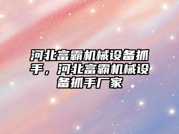 河北富霸機械設(shè)備抓手，河北富霸機械設(shè)備抓手廠家