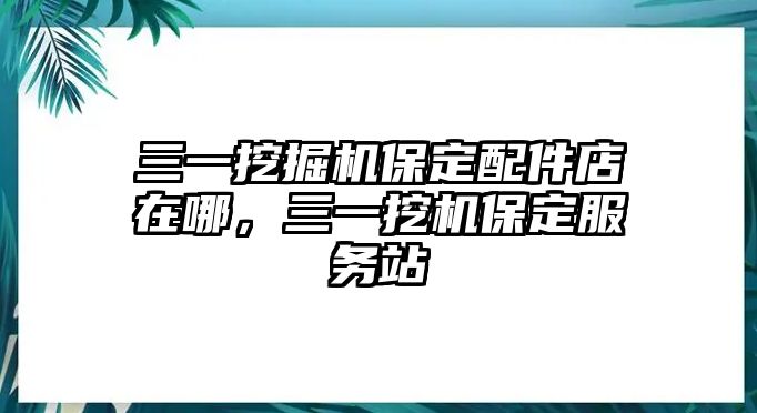 三一挖掘機(jī)保定配件店在哪，三一挖機(jī)保定服務(wù)站