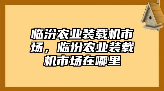 臨汾農(nóng)業(yè)裝載機市場，臨汾農(nóng)業(yè)裝載機市場在哪里