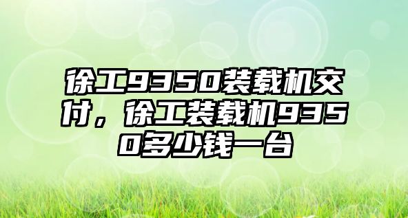 徐工9350裝載機(jī)交付，徐工裝載機(jī)9350多少錢一臺(tái)