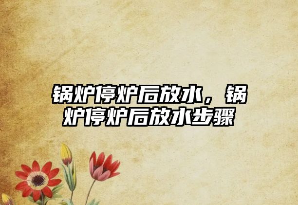 鍋爐停爐后放水，鍋爐停爐后放水步驟