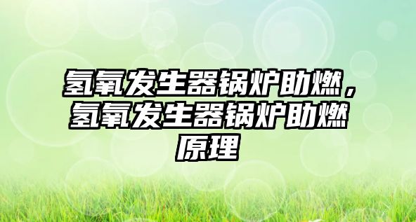 氫氧發(fā)生器鍋爐助燃，氫氧發(fā)生器鍋爐助燃原理