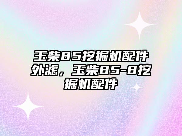 玉柴85挖掘機配件外濾，玉柴85-8挖掘機配件