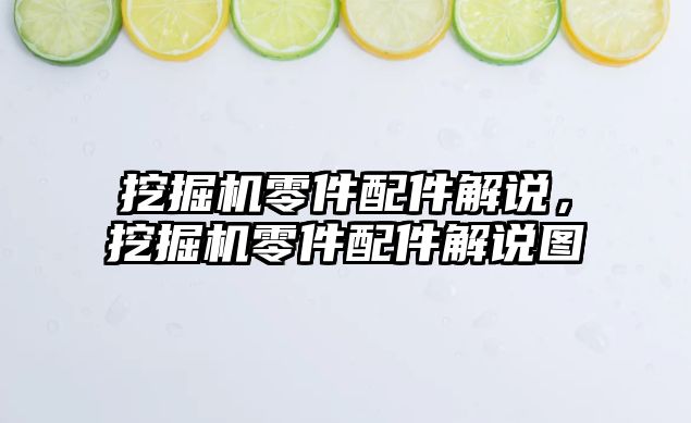 挖掘機零件配件解說，挖掘機零件配件解說圖