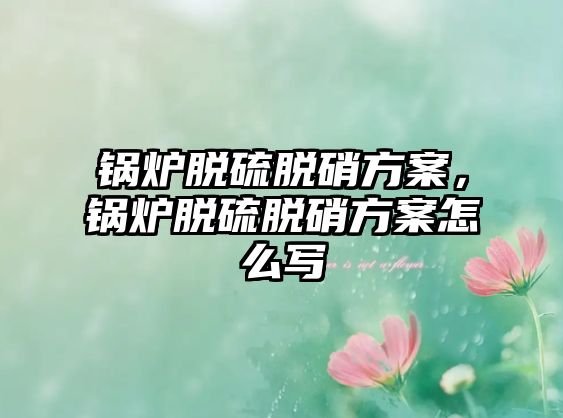 鍋爐脫硫脫硝方案，鍋爐脫硫脫硝方案怎么寫