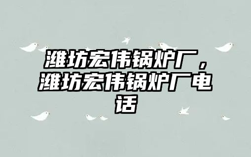 濰坊宏偉鍋爐廠，濰坊宏偉鍋爐廠電話