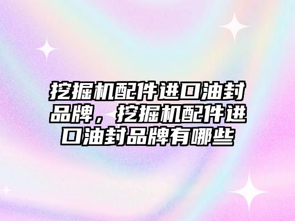 挖掘機配件進口油封品牌，挖掘機配件進口油封品牌有哪些