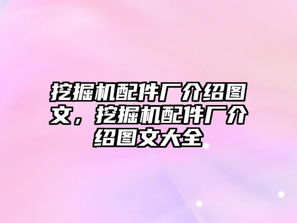 挖掘機配件廠介紹圖文，挖掘機配件廠介紹圖文大全