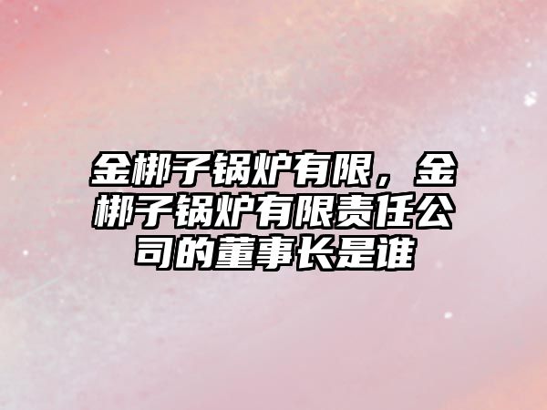 金梆子鍋爐有限，金梆子鍋爐有限責(zé)任公司的董事長是誰