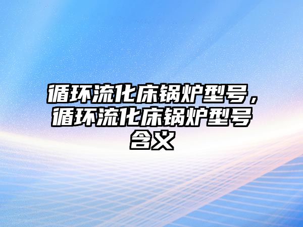 循環(huán)流化床鍋爐型號，循環(huán)流化床鍋爐型號含義