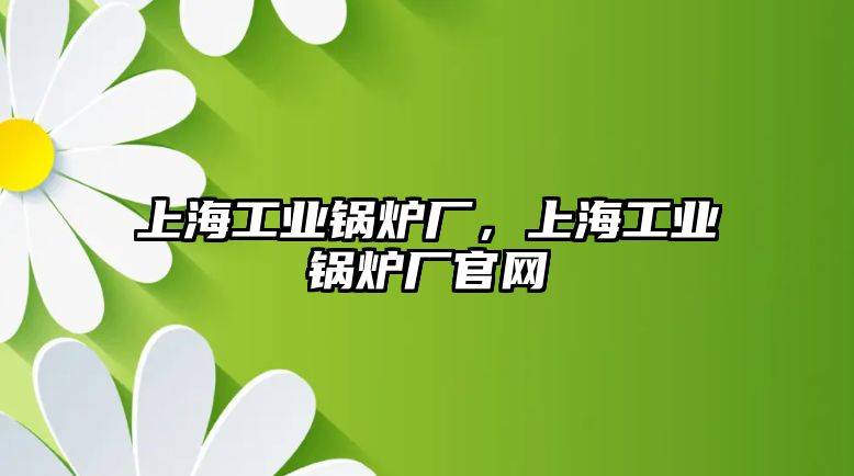 上海工業(yè)鍋爐廠，上海工業(yè)鍋爐廠官網(wǎng)