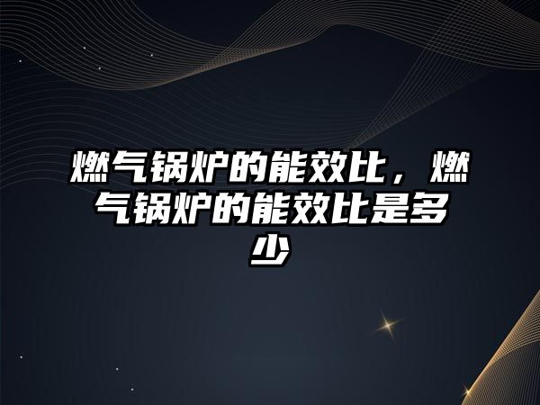 燃?xì)忮仩t的能效比，燃?xì)忮仩t的能效比是多少