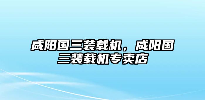 咸陽國三裝載機，咸陽國三裝載機專賣店