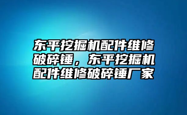 東平挖掘機配件維修破碎錘，東平挖掘機配件維修破碎錘廠家