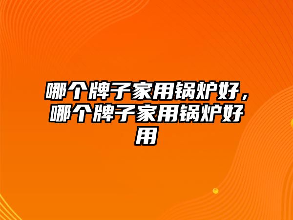 哪個牌子家用鍋爐好，哪個牌子家用鍋爐好用