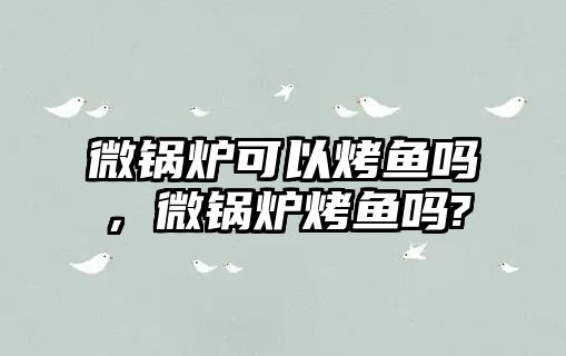 微鍋爐可以烤魚嗎，微鍋爐烤魚嗎?