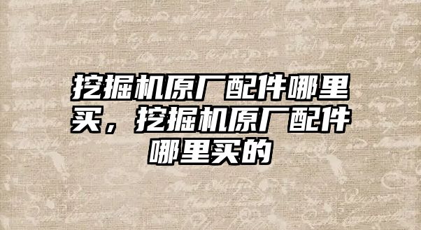 挖掘機(jī)原廠配件哪里買，挖掘機(jī)原廠配件哪里買的