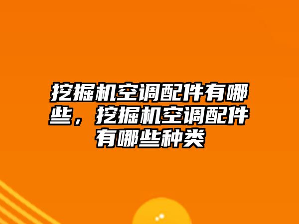 挖掘機(jī)空調(diào)配件有哪些，挖掘機(jī)空調(diào)配件有哪些種類(lèi)