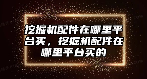 挖掘機(jī)配件在哪里平臺(tái)買，挖掘機(jī)配件在哪里平臺(tái)買的