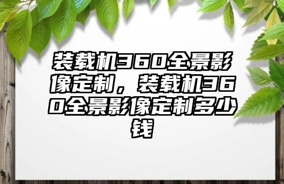 裝載機360全景影像定制，裝載機360全景影像定制多少錢