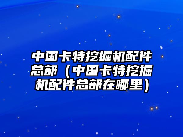 中國(guó)卡特挖掘機(jī)配件總部（中國(guó)卡特挖掘機(jī)配件總部在哪里）