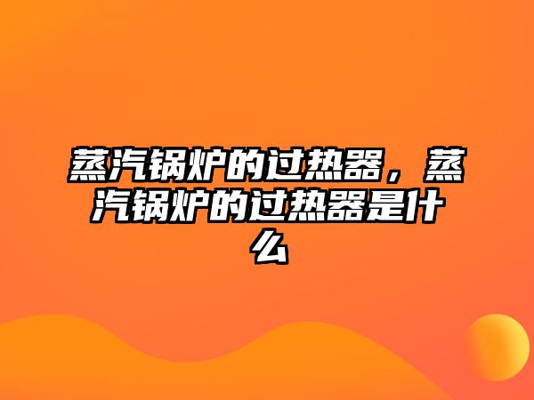 蒸汽鍋爐的過熱器，蒸汽鍋爐的過熱器是什么