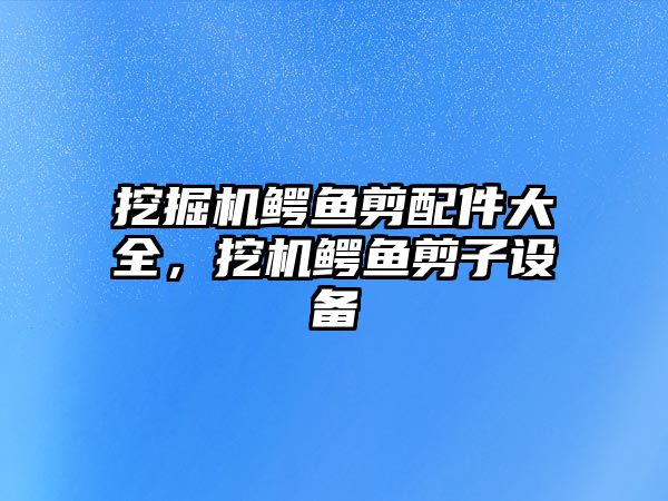 挖掘機鱷魚剪配件大全，挖機鱷魚剪子設備