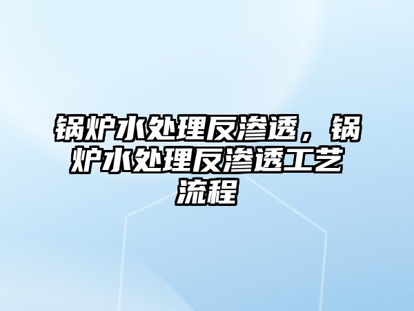 鍋爐水處理反滲透，鍋爐水處理反滲透工藝流程